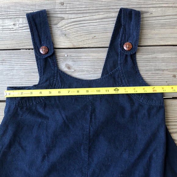 SOLD Vintage Navy Corduroy Babydoll Dress - Picture 5 of 7
